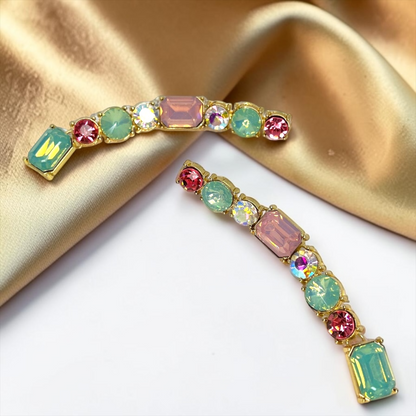 Pastel Dreams: Dazzling Rhinestone Dangle Earrings for Every Occasion!