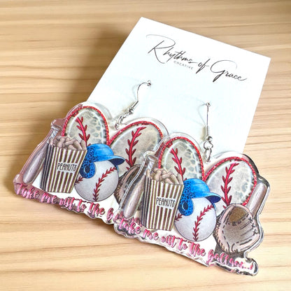 Swing into Style: Fun Baseball Dangle Earrings for Game Day