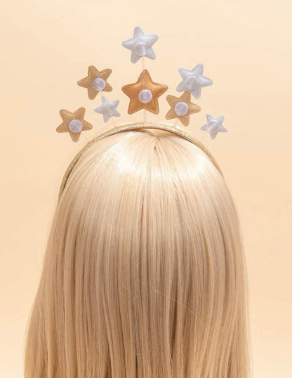 Halloween Headband - Glitter Headband, Tinsel Headpiece, Star Headpiece, Halloween Party, NYE Headband, Celestial Headpiece - Rhythms of Grace Creative