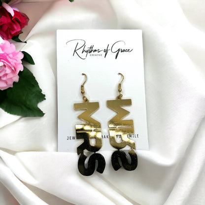 Say 'I Do' to Glamour: Chic MRS Earrings for Every Bride's Celebration!