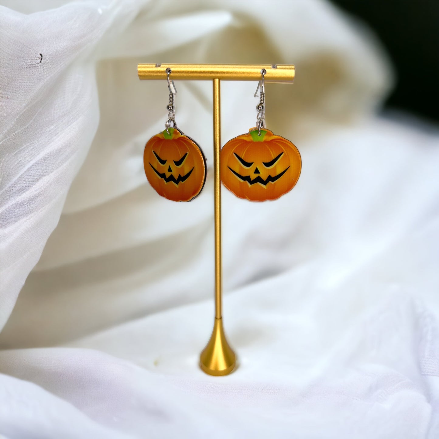 Halloween Earrings - Halloween Accessories, Witch Earrings, Not So Scary, Pumpkin Earrings, Scream Ghost - Rhythms of Grace Creative