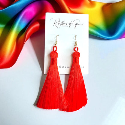 Tassel Power: Colorful Boho Dangle Earrings in 9 Vibrant Shades!