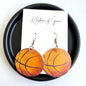 Slam Dunk Style: Basketball Dangle Earrings! 🏀