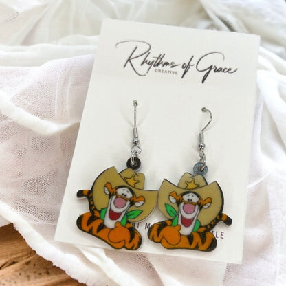 Hop into Style with Cowboy Tigger Earrings! 🐯
