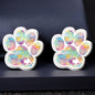 Vibrant Paw Print Studs – A Purr-fect Gift!