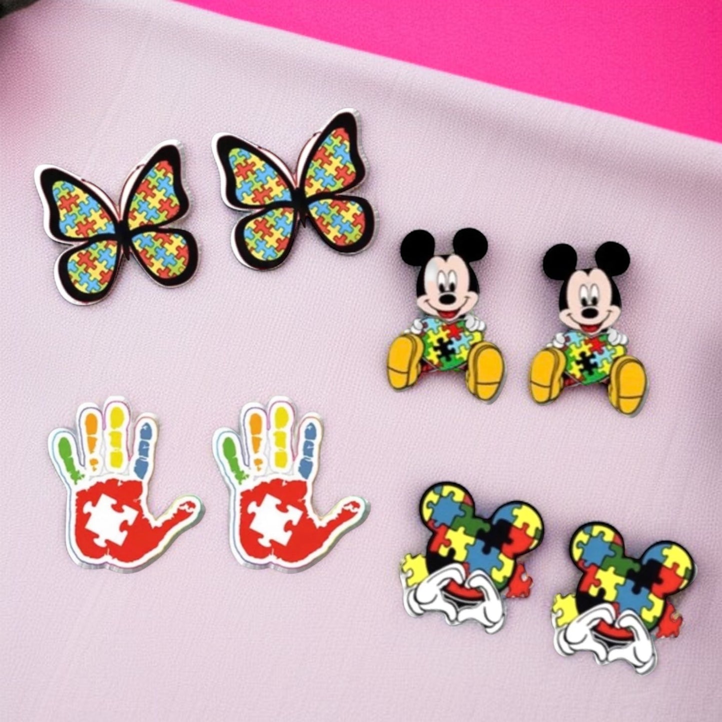 Stand Out for a Cause: Charming Autism Awareness Studs!