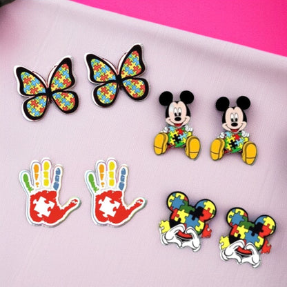 Stand Out for a Cause: Charming Autism Awareness Studs!