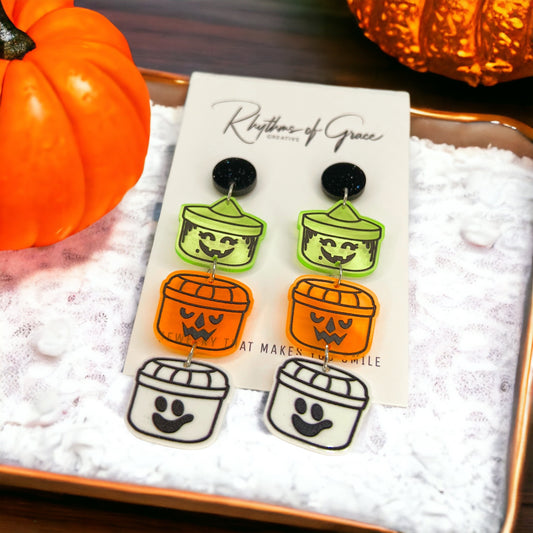 Boo Buckets Earrings: Your Spook-tacular Halloween Statement - Rhythms of Grace Creative