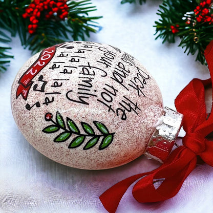 Christmas Ornament: Deck the Halls and Not Your Family – Fa La La La La - Rhythms of Grace Creative