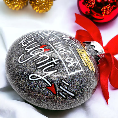 Christmas Ornament: "Nice with a Hint of Naughty"