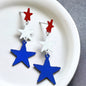 Patriotic Stars Earrings - Shine Bright This Fourth of July!