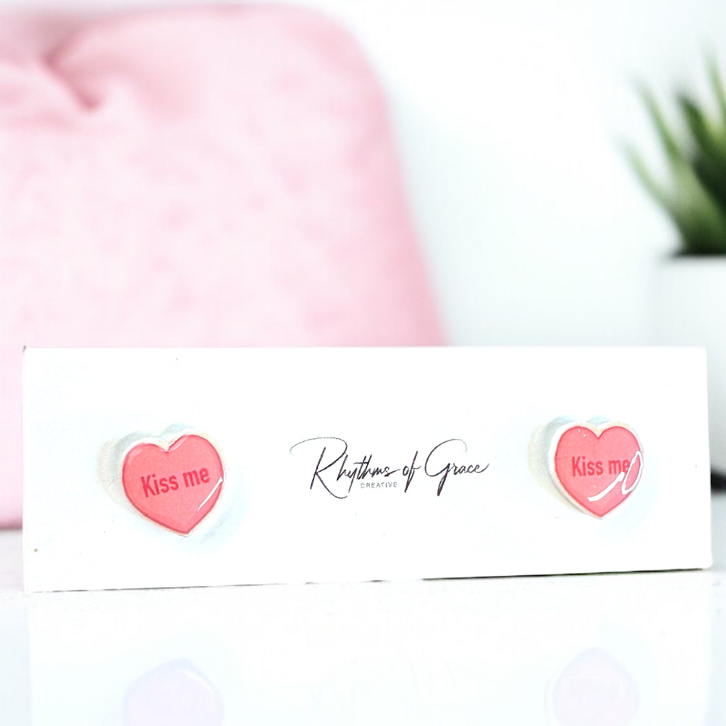 Sweet & Sassy Candy Heart Stud Earrings – Spice Up Your Look! 💖
