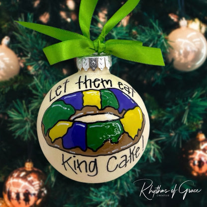 Custom Handmade Ornament: "Let Them Eat Cake!" (Can Be Personalized)