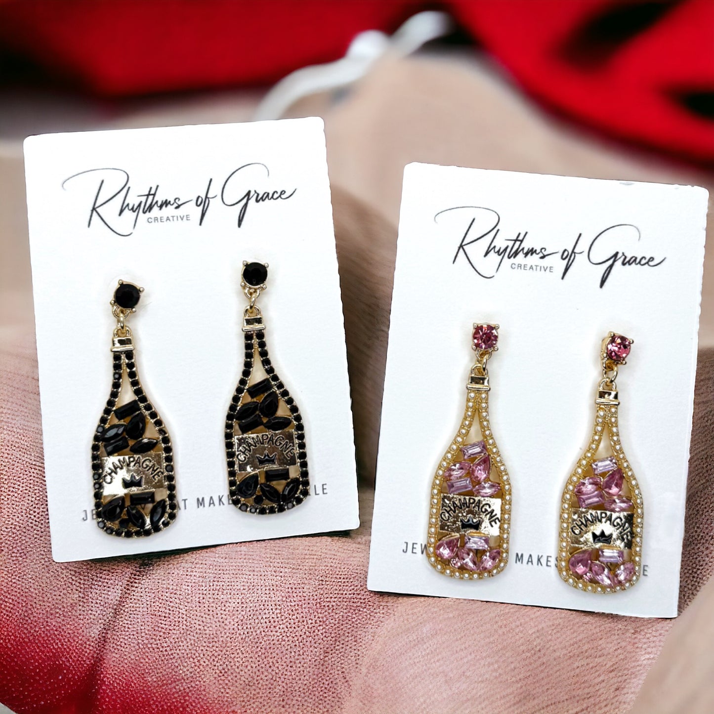 Pop the Bubbly with Champagne Earrings – Sparkle & Shine!