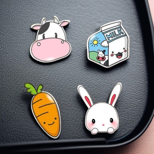 Adorable Duo Stud Earrings – Moo, Hop, and Delight! 🎉