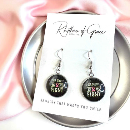 Fight Like a Girl (and Look Fabulous Doing It!) - Breast Cancer Awareness Earrings 💖