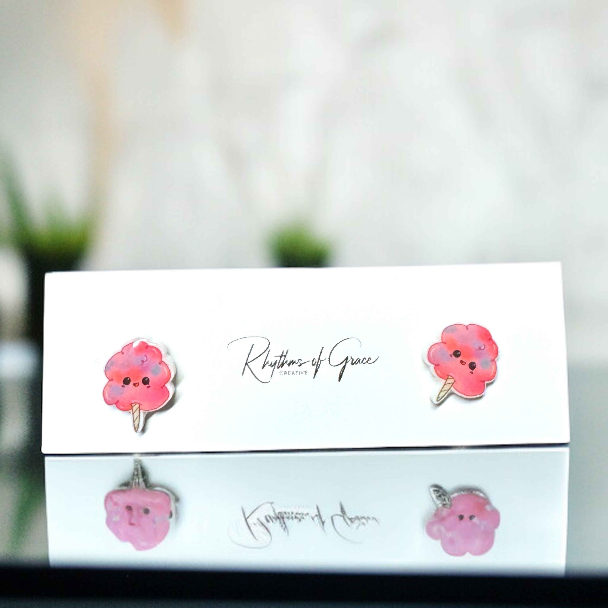 Sweeten Your Style: Adorable Cotton Candy Stud Earrings!