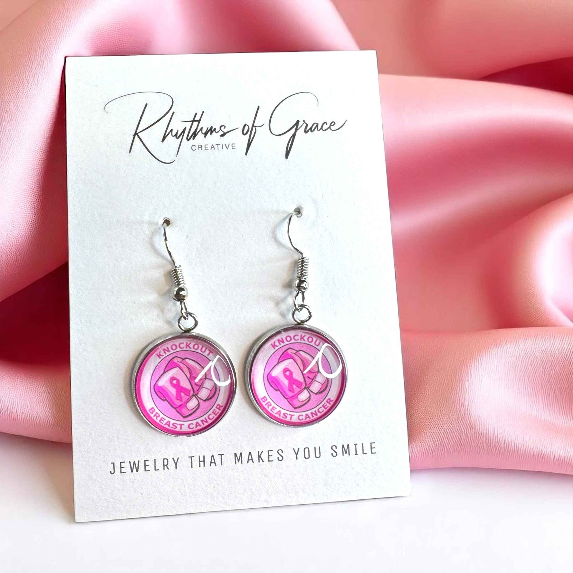 Fight Like a Girl (and Look Fabulous Doing It!) - Breast Cancer Awareness Earrings 💖