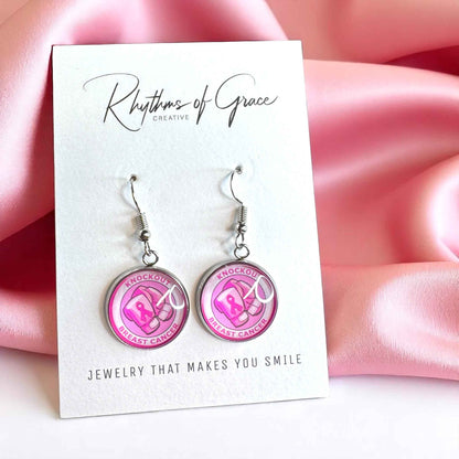 Fight Like a Girl (and Look Fabulous Doing It!) - Breast Cancer Awareness Earrings 💖