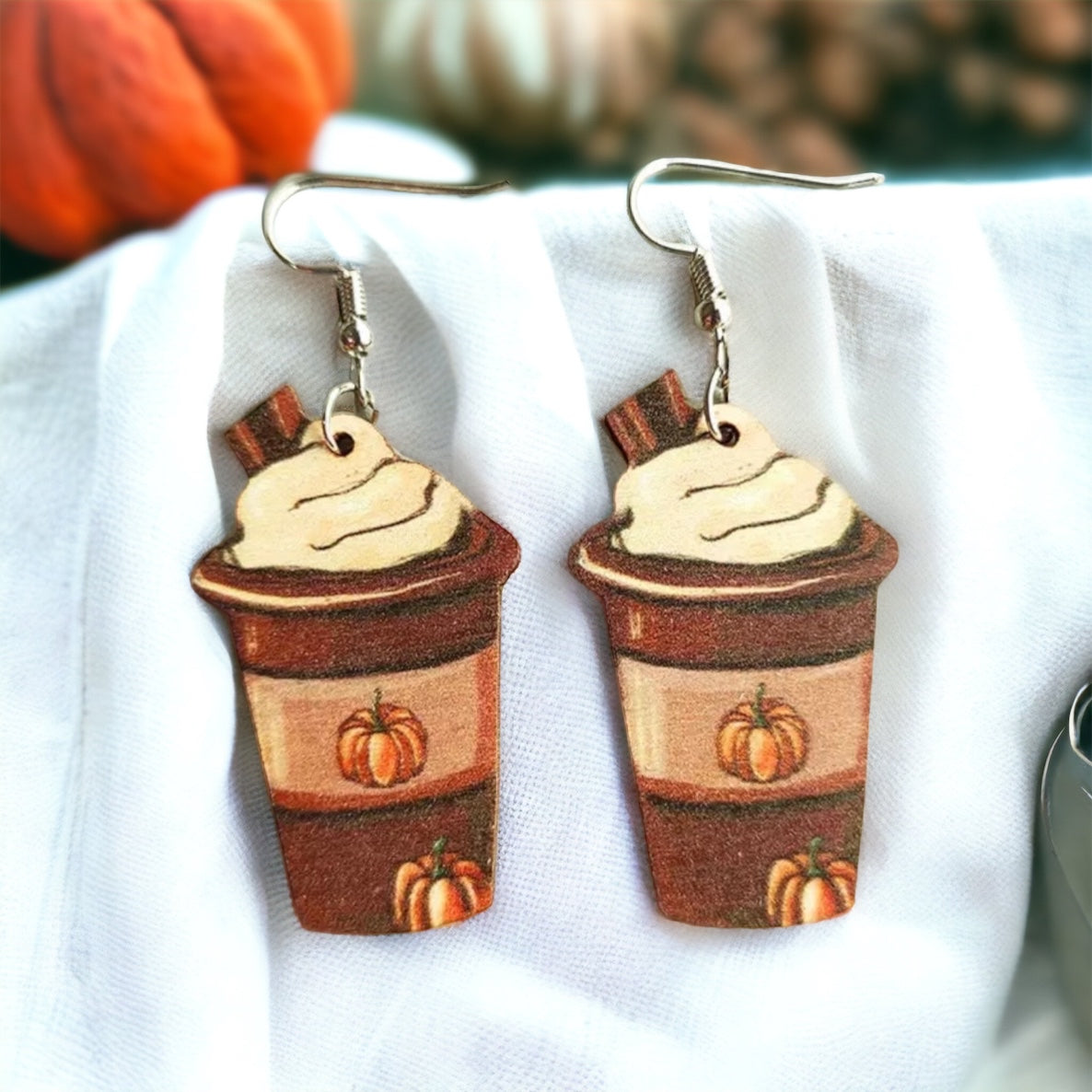 Pumpkin Spice & Everything Nice Earrings 🎃☕ - Rhythms of Grace Creative
