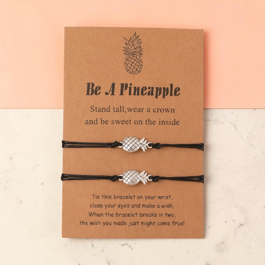 Pineapple Wish Bracelet (Set of 2) - Friendship Magic Awaits! 🍍