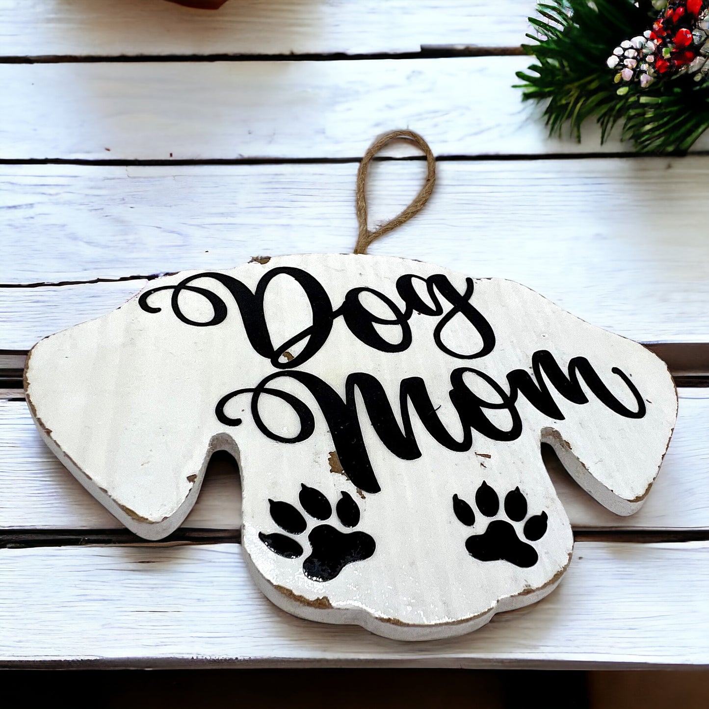 Pawsitively Perfect: Personalized Dog Mom Ornament 🌟 - Rhythms of Grace Creative