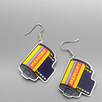 Flashback Fashion: Retro Camera Film Earrings for Your 90s Vibe!