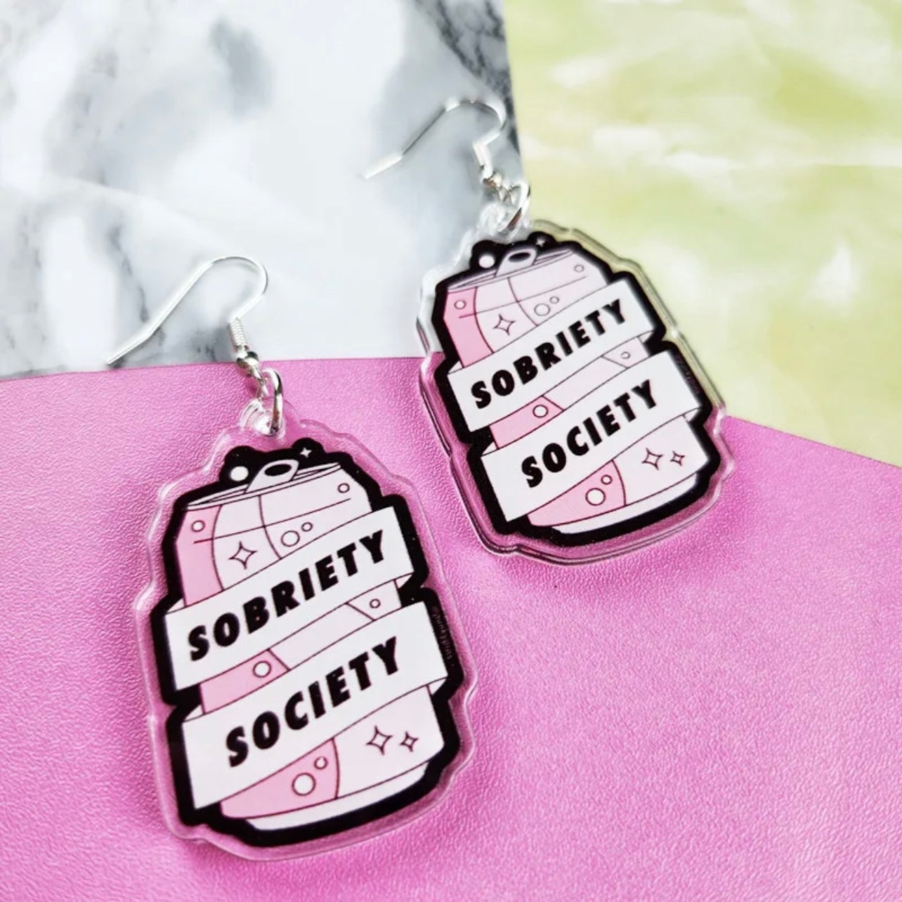 Sobriety Society Earrings - Celebrate Your Journey with Style! - Rhythms of Grace Creative