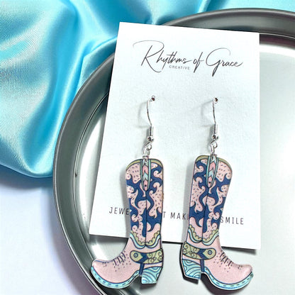 Boot Scootin' Bling: Cowgirl Boots Earrings for Your Inner Rockstar!