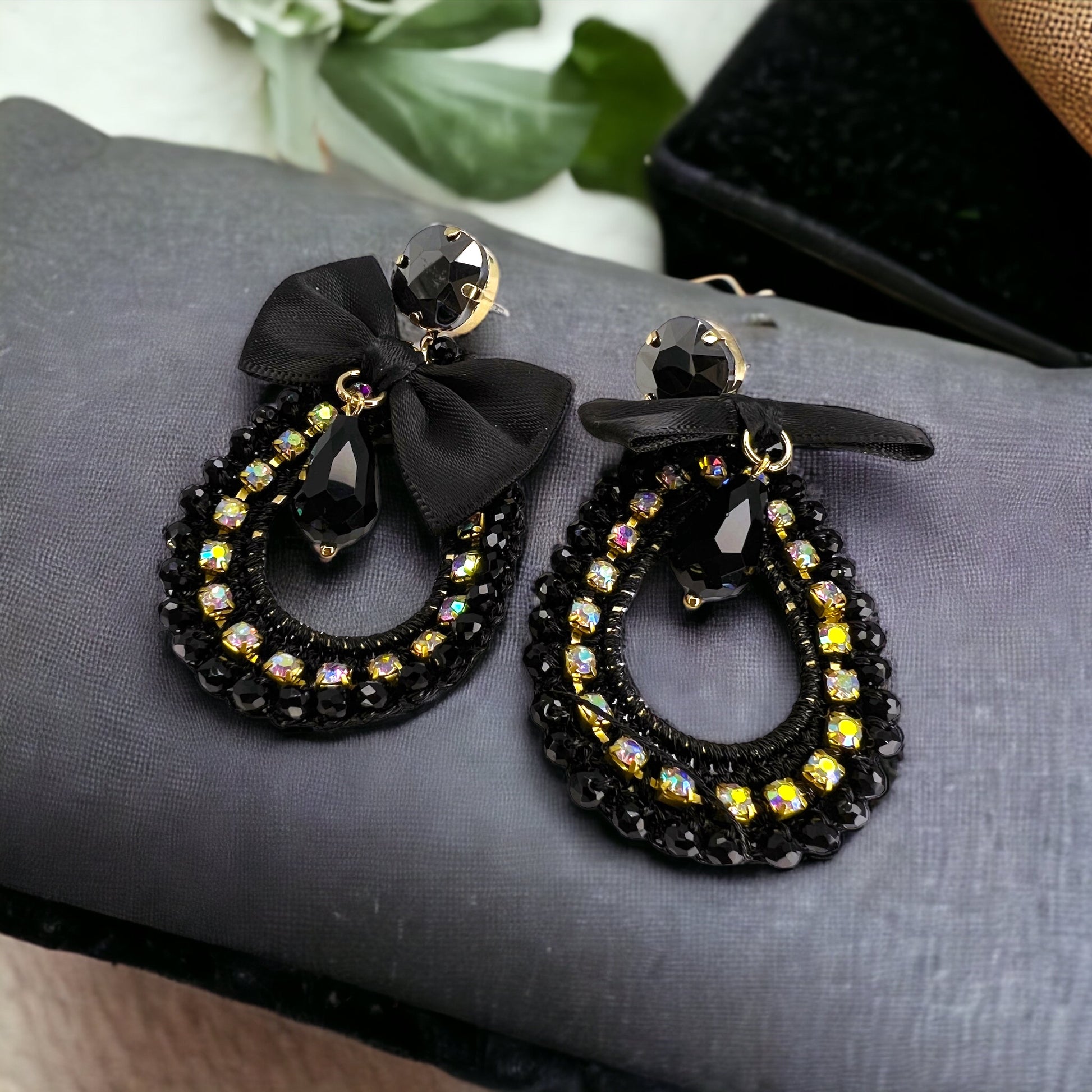 Chic Derby Dangle Earrings: Black Elegance for Every Celebration! - Rhythms of Grace Creative