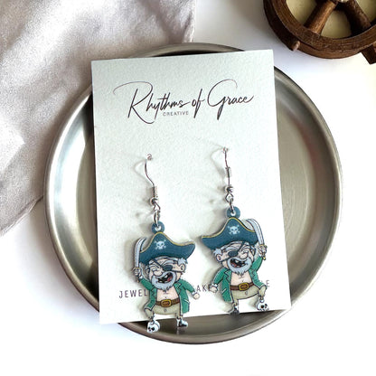 Ahoy, Style! Adorable Pirate Dangle Earrings for Landlubbers & Buccaneers!