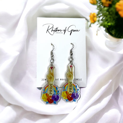 Sparkle with Pride: Vibrant Rainbow Earrings for Every Celebration!