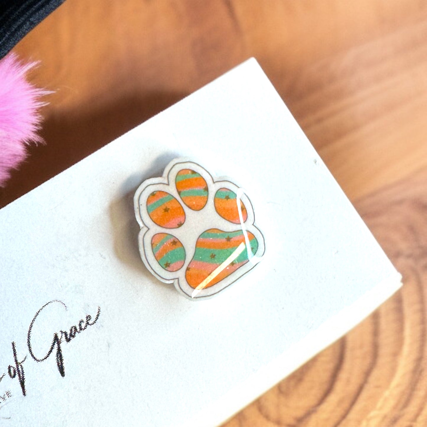 Vibrant Paw Print Studs – A Purr-fect Gift!