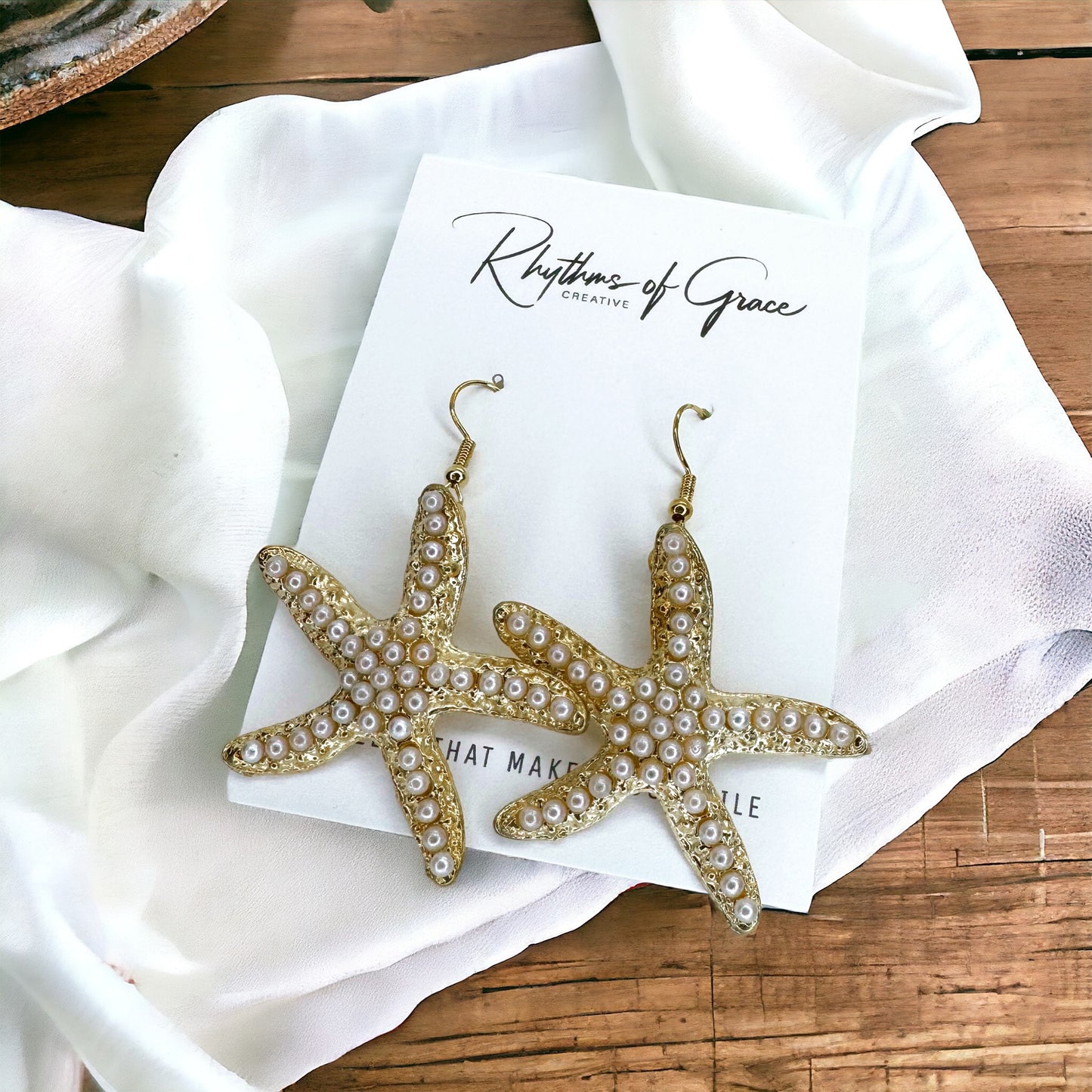 Beach Babe Bling: Starfish Statement Earrings