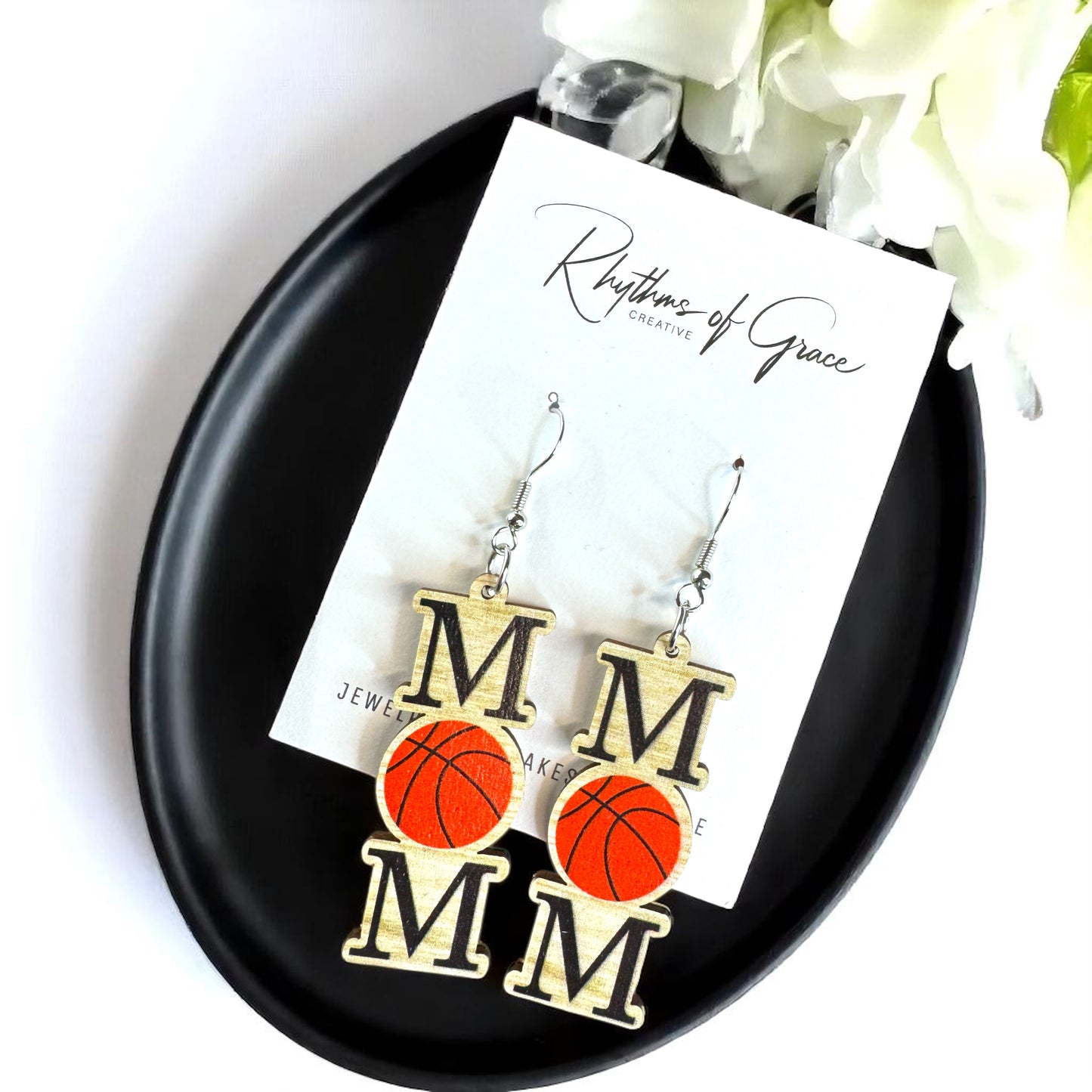 Score Style Points: Fun Sports Mom Dangle Earrings!