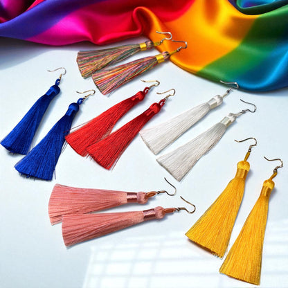 Tassel Power: Colorful Boho Dangle Earrings in 9 Vibrant Shades!