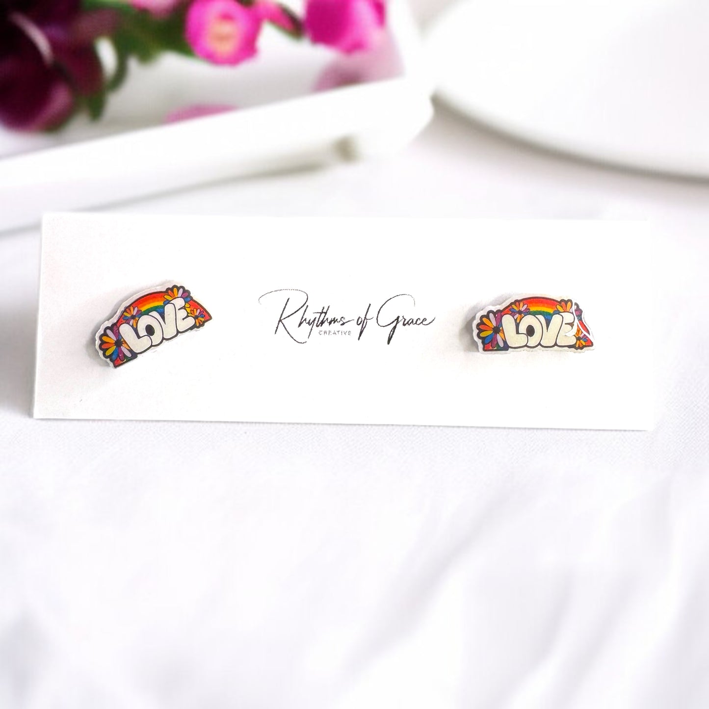 Radiate Love with Rainbow Stud Earrings!