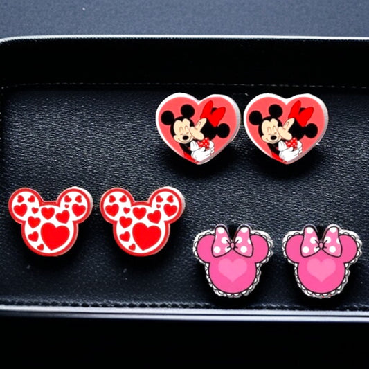 Love in the Air: Whimsical Mickey & Minnie Valentine’s Day Earrings!