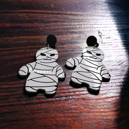 Mummy Earrings - Unwrap the Halloween Fun! - Rhythms of Grace Creative