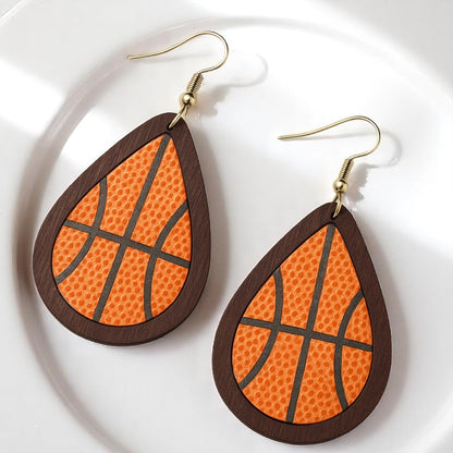 Dribble into Style: Fun Basketball Dangle Earrings!
