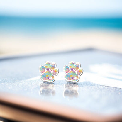 Vibrant Paw Print Studs – A Purr-fect Gift!