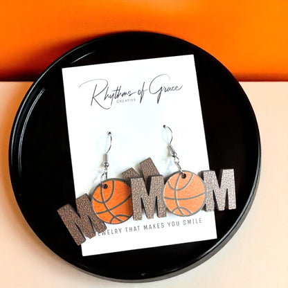 Score Style Points: Fun Sports Mom Dangle Earrings!
