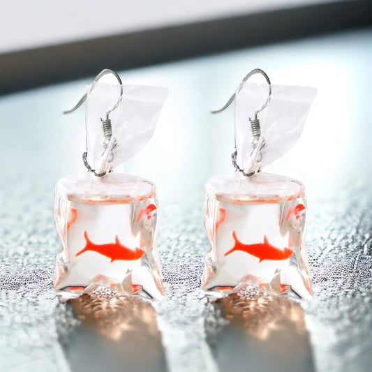 Splash of Charm: Carnival Goldfish Earrings