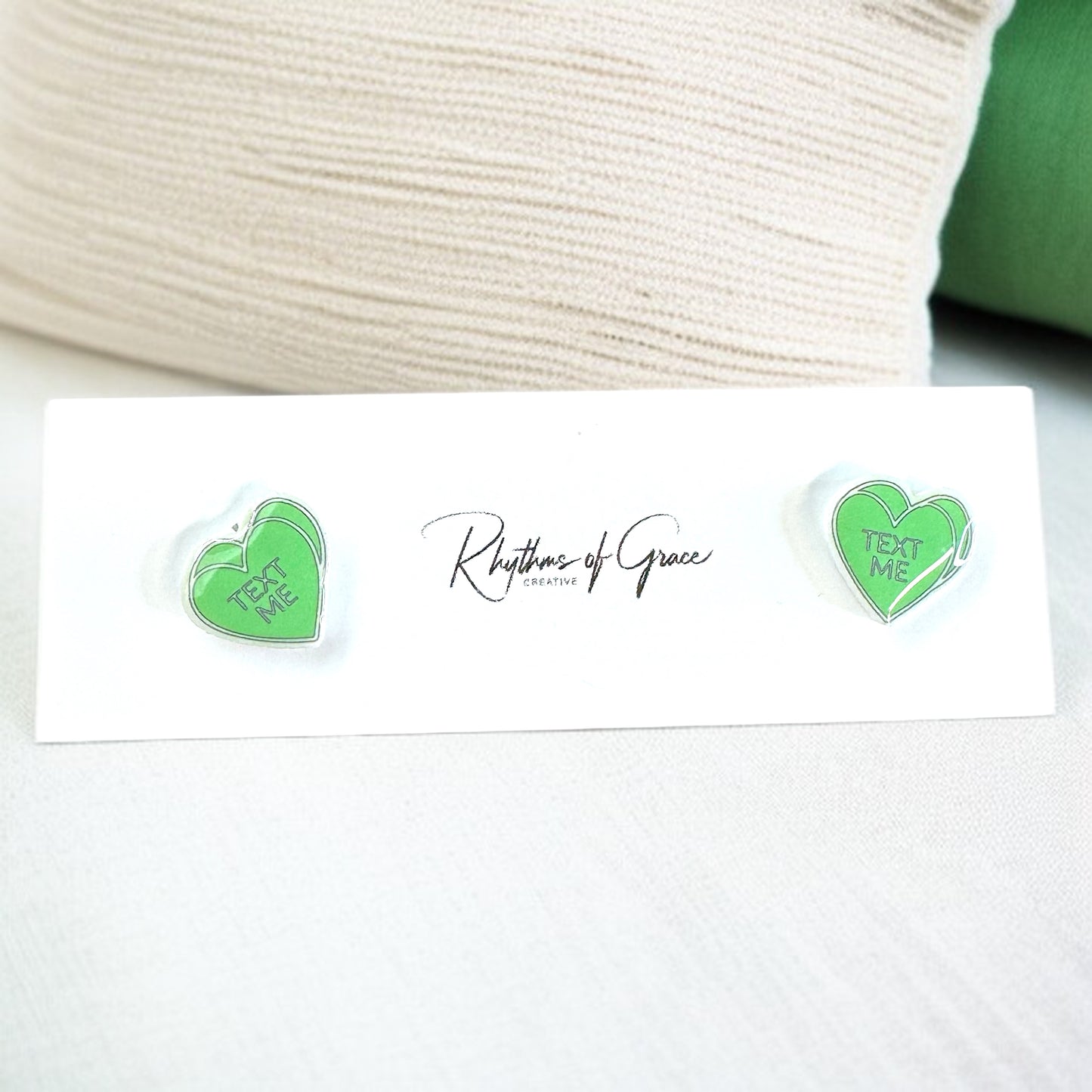 Sweet & Sassy Candy Heart Stud Earrings – Spice Up Your Look! 💖