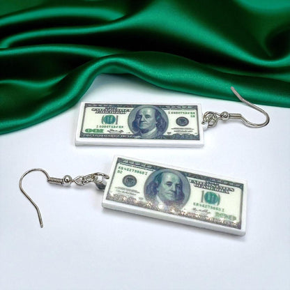 Benjamin Earrings: Flaunt Your Financial Flair! 💵 - Rhythms of Grace Creative