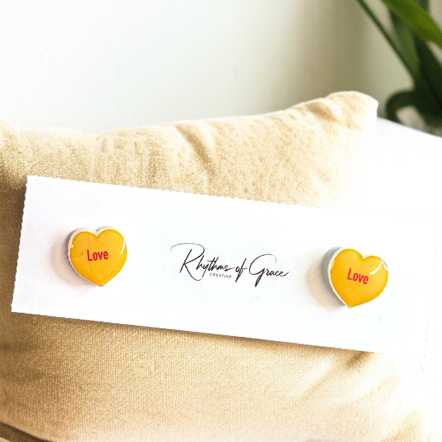 Sweet & Sassy Candy Heart Stud Earrings – Spice Up Your Look! 💖