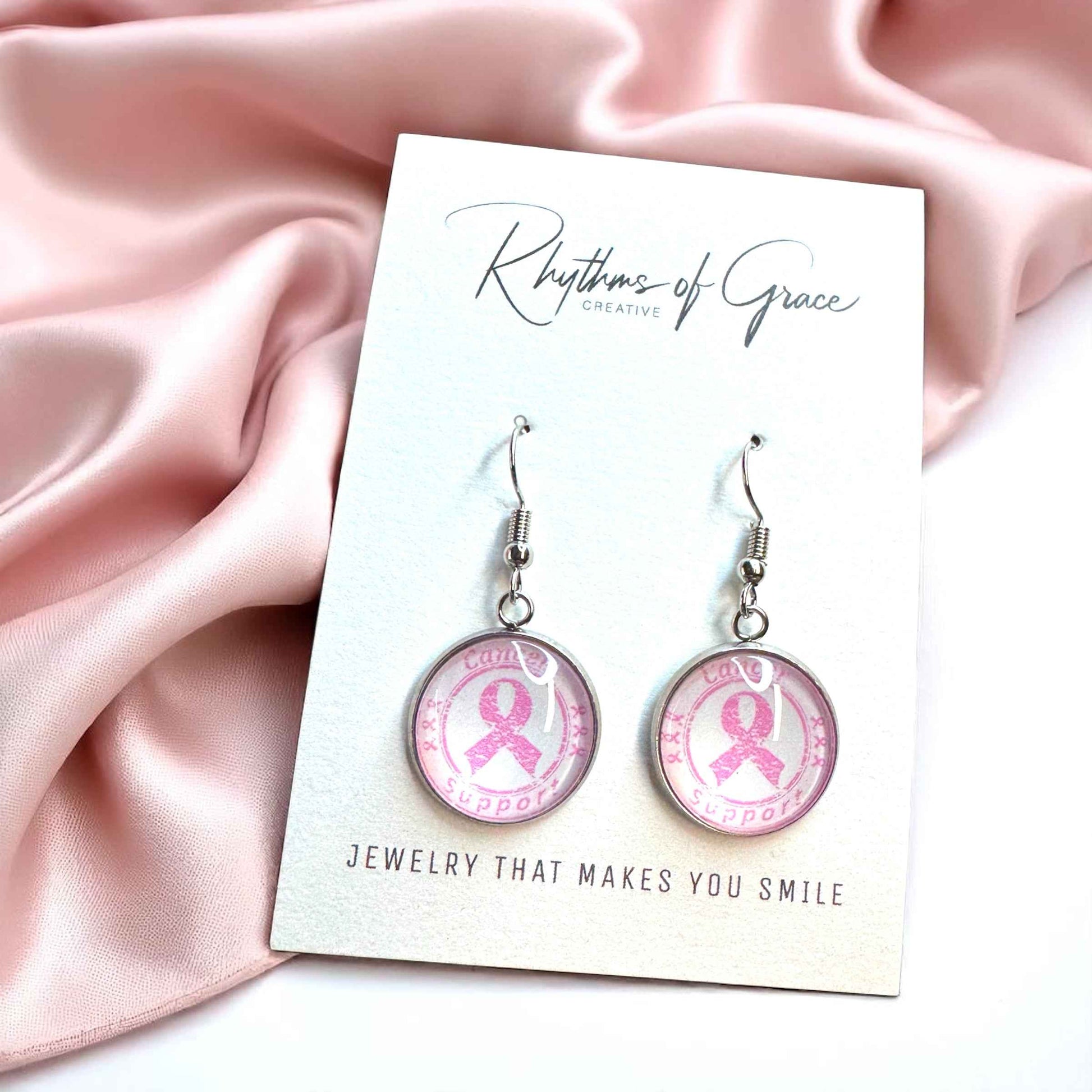 Fight Like a Girl (and Look Fabulous Doing It!) - Breast Cancer Awareness Earrings 💖