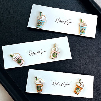 Sip in Style with Our Coffee Cup Stud Earrings! ☕