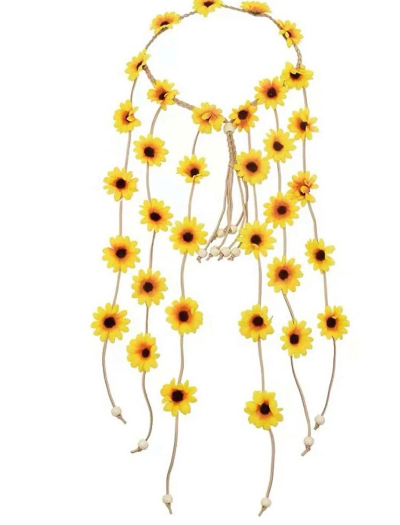 Flower Child Headband - Floral Headpiece, Flower Headband, Flower Headpiece, Sunflower Headpiece - Rhythms of Grace Creative