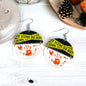Crime Scene Earrings - True Crime, Halloween Accessories , Halloween Earrings, Halloween Costume, Police Tape - Rhythms of Grace Creative